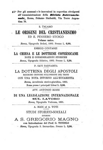 Rivista internazionale di scienze sociali e discipline ausiliarie pubblicazione periodica dell'Unione cattolica per gli studi sociali in Italia