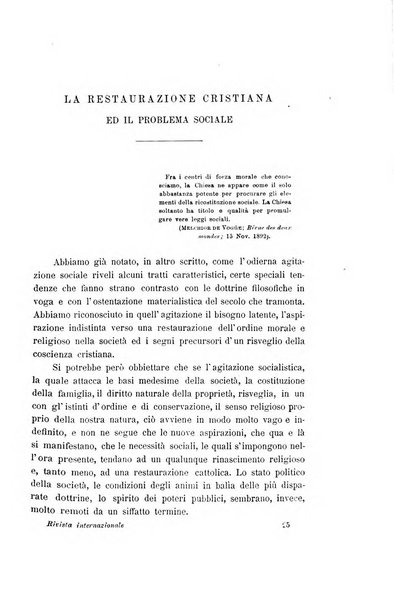 Rivista internazionale di scienze sociali e discipline ausiliarie pubblicazione periodica dell'Unione cattolica per gli studi sociali in Italia