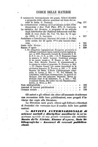 Rivista internazionale di scienze sociali e discipline ausiliarie pubblicazione periodica dell'Unione cattolica per gli studi sociali in Italia