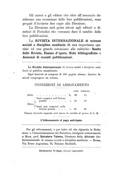 Rivista internazionale di scienze sociali e discipline ausiliarie pubblicazione periodica dell'Unione cattolica per gli studi sociali in Italia