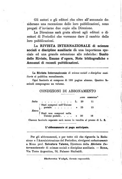 Rivista internazionale di scienze sociali e discipline ausiliarie pubblicazione periodica dell'Unione cattolica per gli studi sociali in Italia