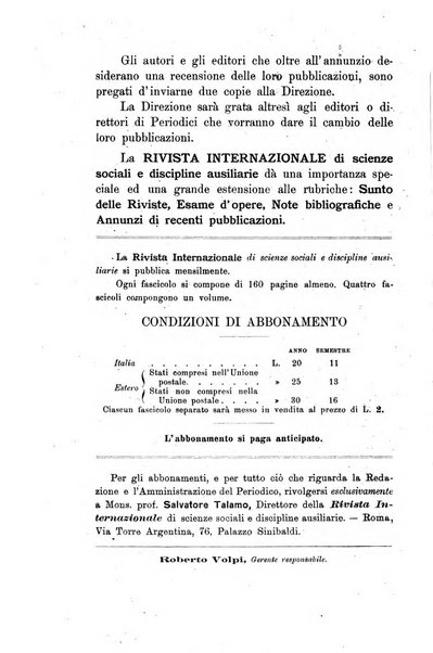 Rivista internazionale di scienze sociali e discipline ausiliarie pubblicazione periodica dell'Unione cattolica per gli studi sociali in Italia