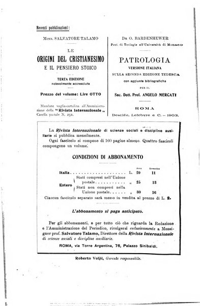 Rivista internazionale di scienze sociali e discipline ausiliarie pubblicazione periodica dell'Unione cattolica per gli studi sociali in Italia