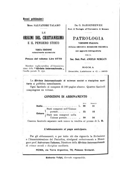 Rivista internazionale di scienze sociali e discipline ausiliarie pubblicazione periodica dell'Unione cattolica per gli studi sociali in Italia