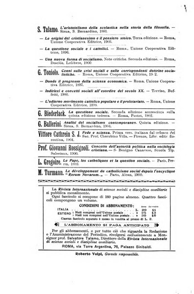 Rivista internazionale di scienze sociali e discipline ausiliarie pubblicazione periodica dell'Unione cattolica per gli studi sociali in Italia