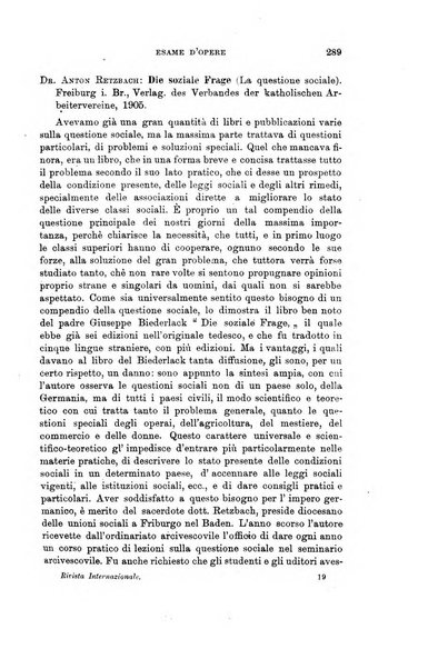 Rivista internazionale di scienze sociali e discipline ausiliarie pubblicazione periodica dell'Unione cattolica per gli studi sociali in Italia