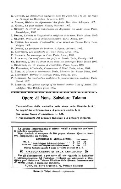 Rivista internazionale di scienze sociali e discipline ausiliarie pubblicazione periodica dell'Unione cattolica per gli studi sociali in Italia