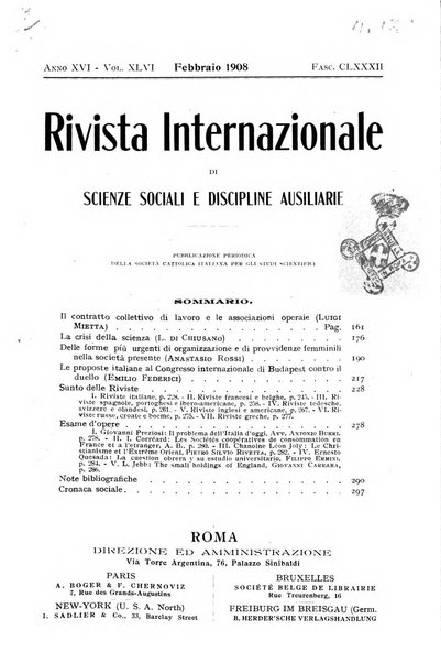 Rivista internazionale di scienze sociali e discipline ausiliarie pubblicazione periodica dell'Unione cattolica per gli studi sociali in Italia