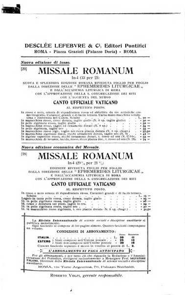 Rivista internazionale di scienze sociali e discipline ausiliarie pubblicazione periodica dell'Unione cattolica per gli studi sociali in Italia