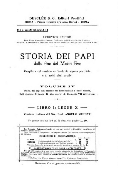 Rivista internazionale di scienze sociali e discipline ausiliarie pubblicazione periodica dell'Unione cattolica per gli studi sociali in Italia