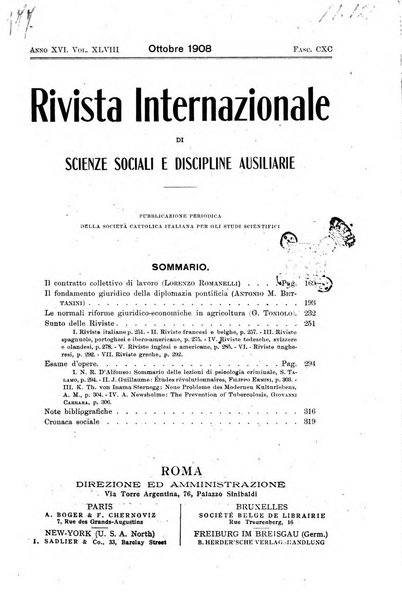 Rivista internazionale di scienze sociali e discipline ausiliarie pubblicazione periodica dell'Unione cattolica per gli studi sociali in Italia