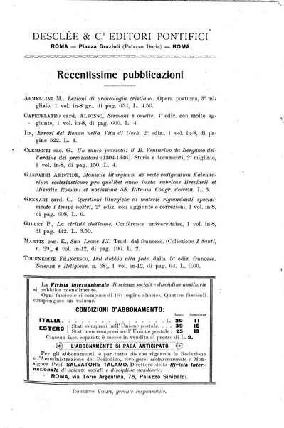 Rivista internazionale di scienze sociali e discipline ausiliarie pubblicazione periodica dell'Unione cattolica per gli studi sociali in Italia