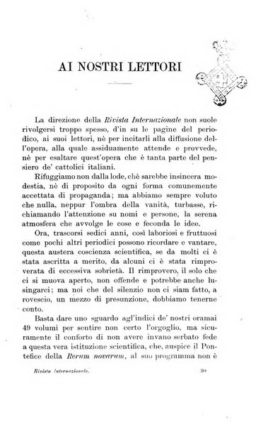 Rivista internazionale di scienze sociali e discipline ausiliarie pubblicazione periodica dell'Unione cattolica per gli studi sociali in Italia