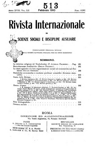 Rivista internazionale di scienze sociali e discipline ausiliarie pubblicazione periodica dell'Unione cattolica per gli studi sociali in Italia