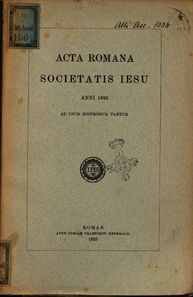 Acta romana societatis Jesu