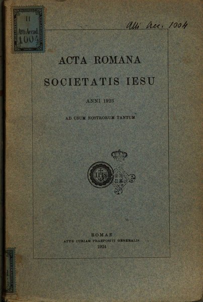 Acta romana societatis Jesu