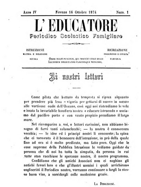 L'educatore Letture morali ricreative per la gioventù