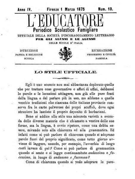 L'educatore Letture morali ricreative per la gioventù