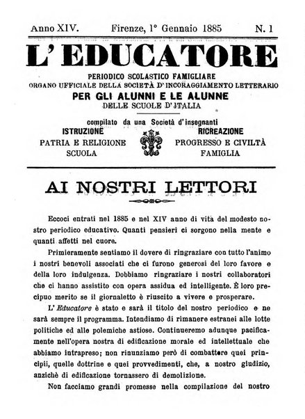 L'educatore Letture morali ricreative per la gioventù