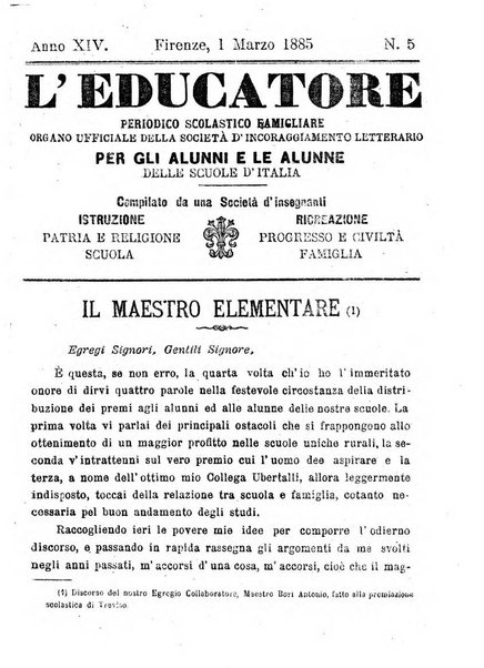 L'educatore Letture morali ricreative per la gioventù