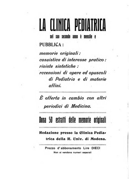 La clinica pediatrica