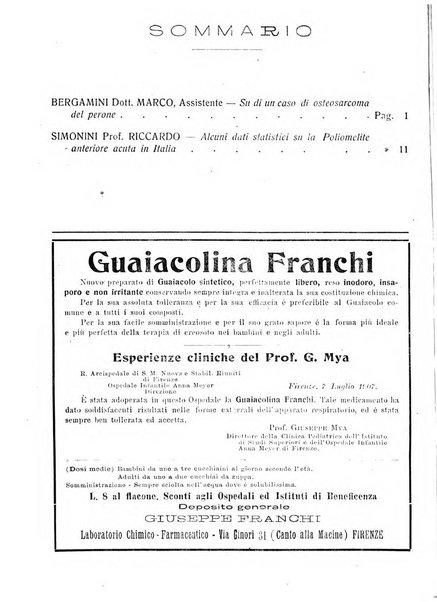 La clinica pediatrica