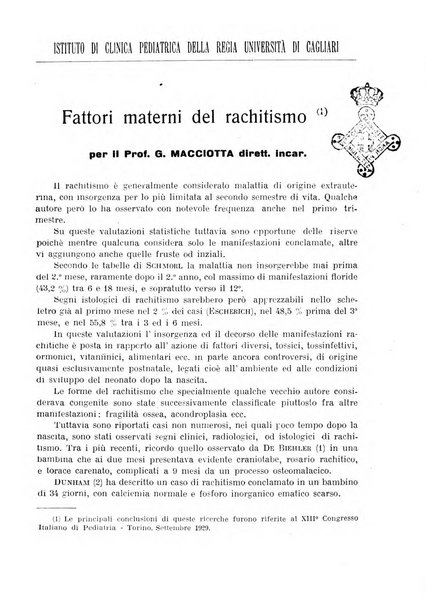 La clinica pediatrica