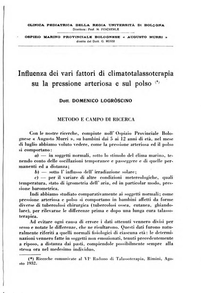 La clinica pediatrica