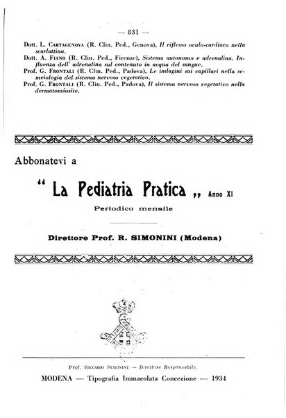 La clinica pediatrica