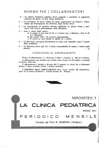 La clinica pediatrica