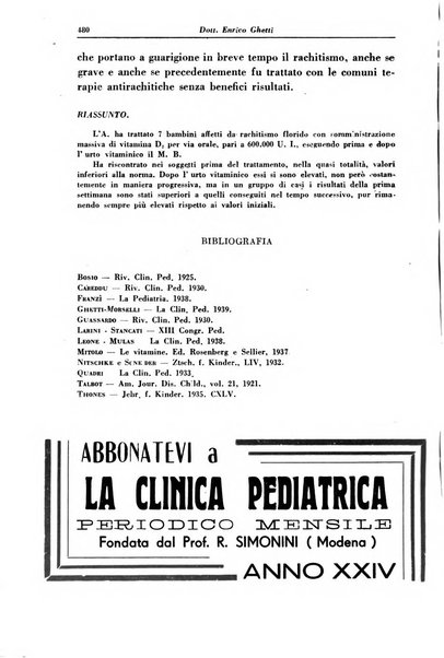 La clinica pediatrica