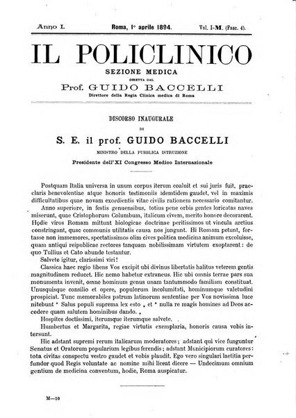 Il policlinico. Sezione medica