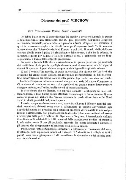 Il policlinico. Sezione medica