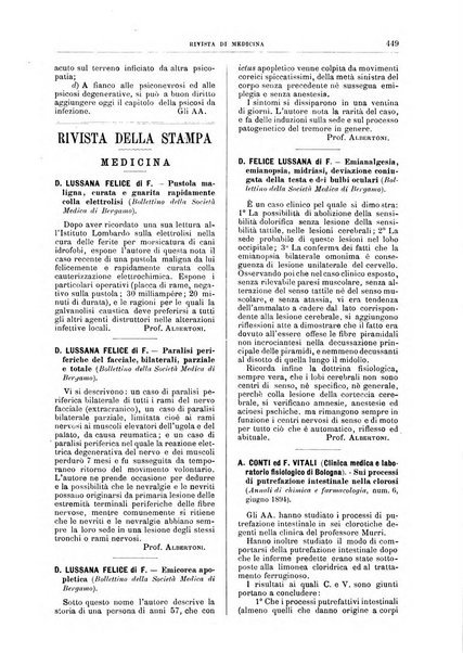 Il policlinico. Sezione medica