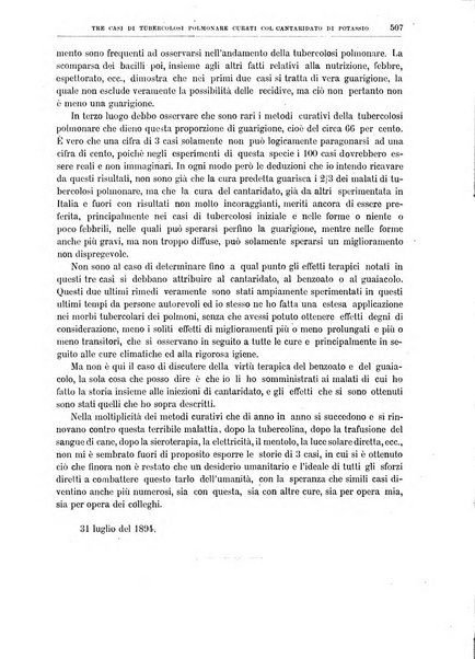 Il policlinico. Sezione medica