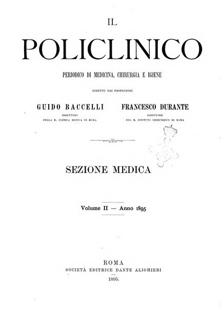 Il policlinico. Sezione medica