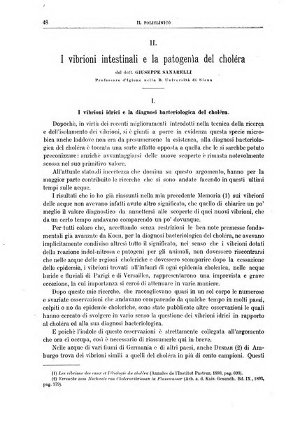 Il policlinico. Sezione medica