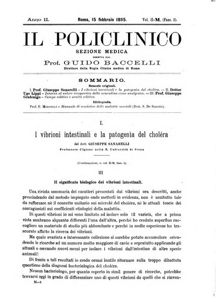 Il policlinico. Sezione medica