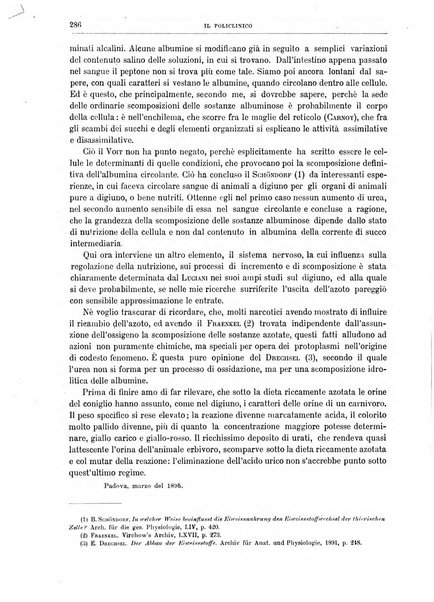 Il policlinico. Sezione medica