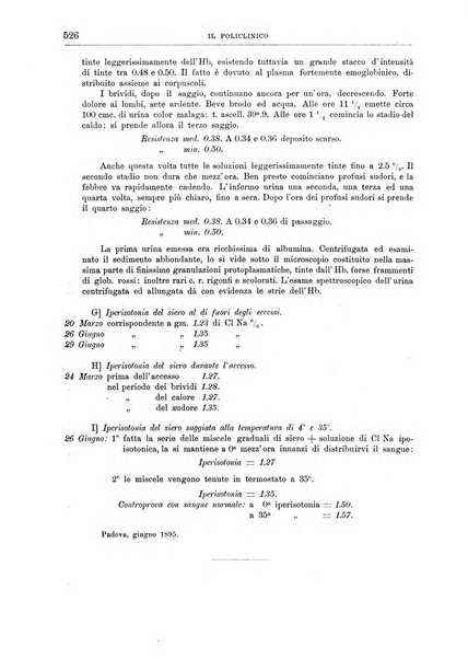 Il policlinico. Sezione medica