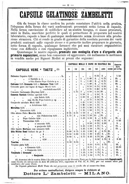 Il policlinico. Sezione medica