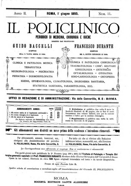 Il policlinico. Sezione medica