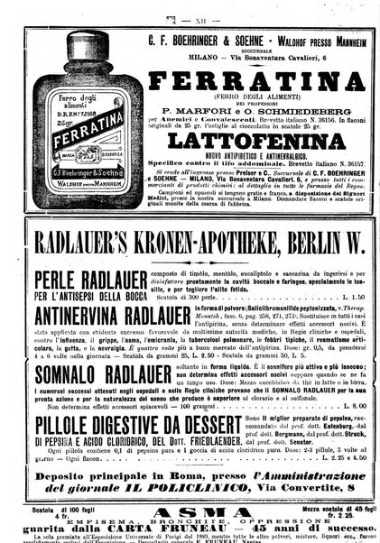 Il policlinico. Sezione medica