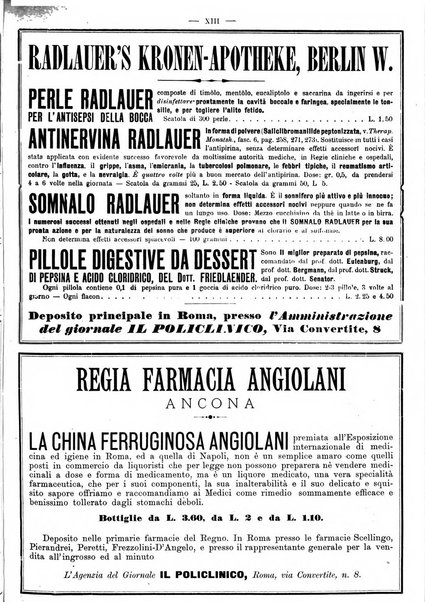 Il policlinico. Sezione medica