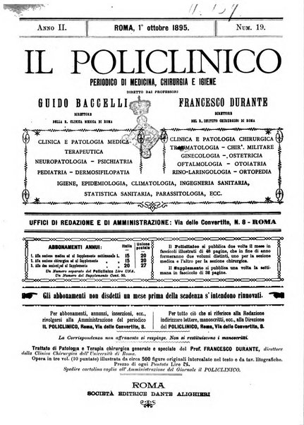 Il policlinico. Sezione medica