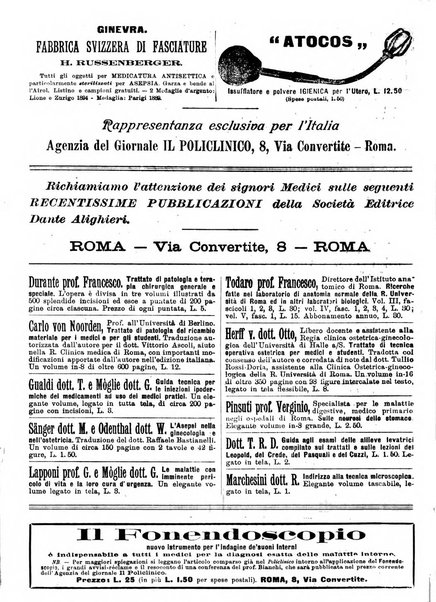 Il policlinico. Sezione medica