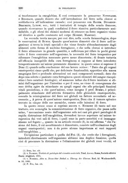 Il policlinico. Sezione medica