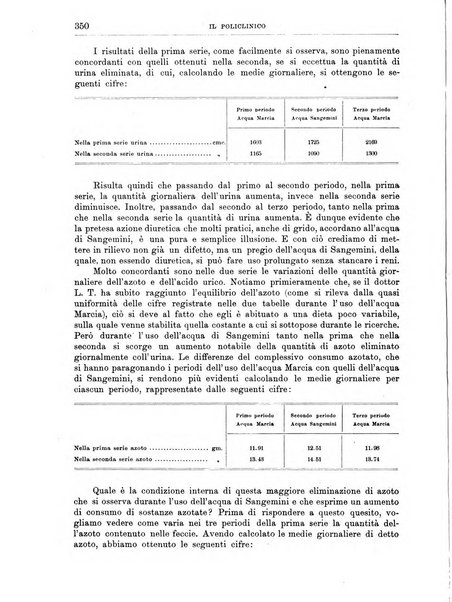 Il policlinico. Sezione medica