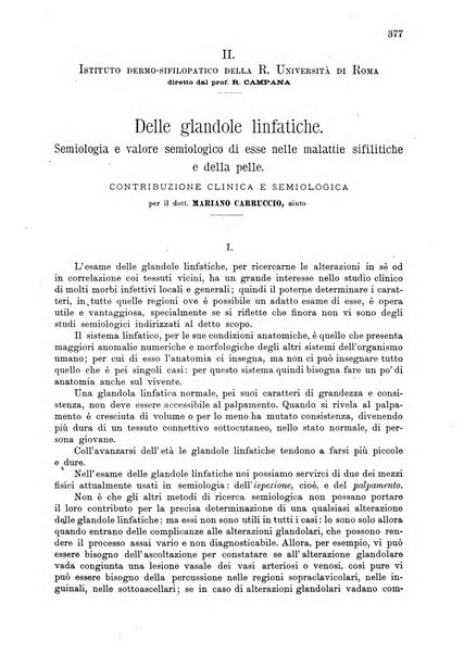 Il policlinico. Sezione medica