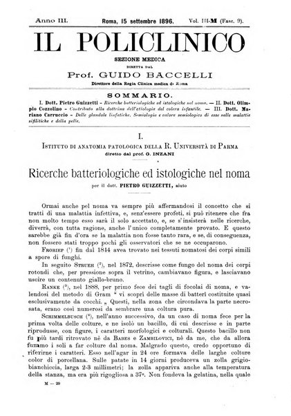 Il policlinico. Sezione medica